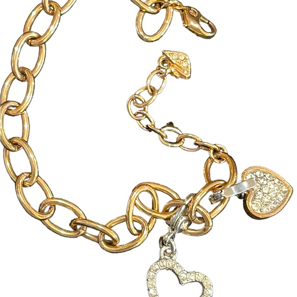 Swarovski Authentic (swan) Rose gold heart rhinestone pendant charm bracelet - Picture 4 of 8